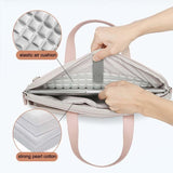 Ultra-thin Macbook Laptop Bag with Mouse Pad - Khaki & Gray 13.3-14 Inches
