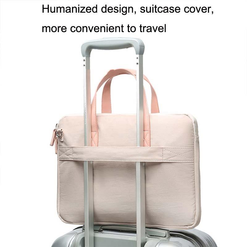 Ultra-thin Macbook Laptop Bag with Mouse Pad - Khaki & Gray 13.3-14 Inches