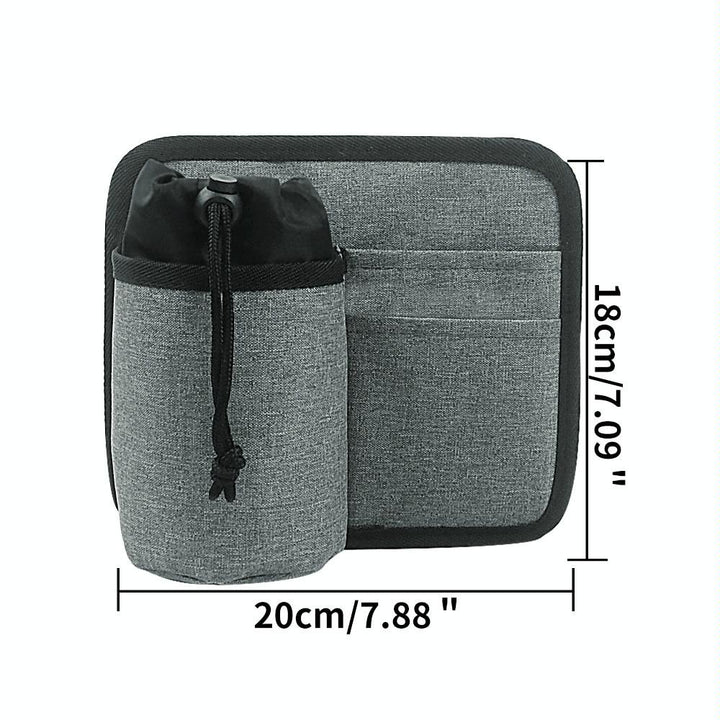 Portable Luggage Bag with Cup Holder - Gray