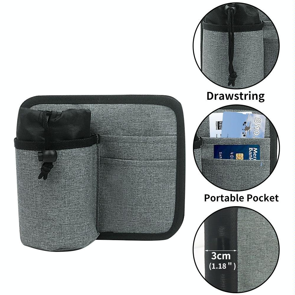 Portable Luggage Bag with Cup Holder - Gray