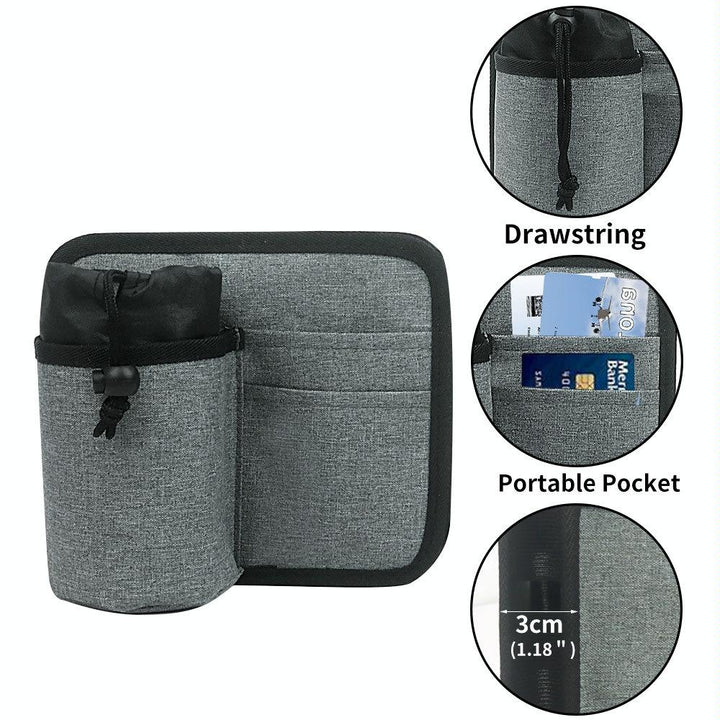 Portable Luggage Bag with Cup Holder - Gray