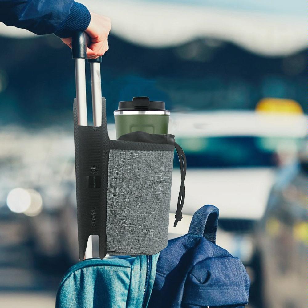 Portable Luggage Bag with Cup Holder - Gray