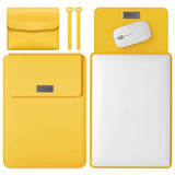 Lightweight 4-in-1 Leather Laptop Bag - 13 / 14 Inches Portable - Yellow
