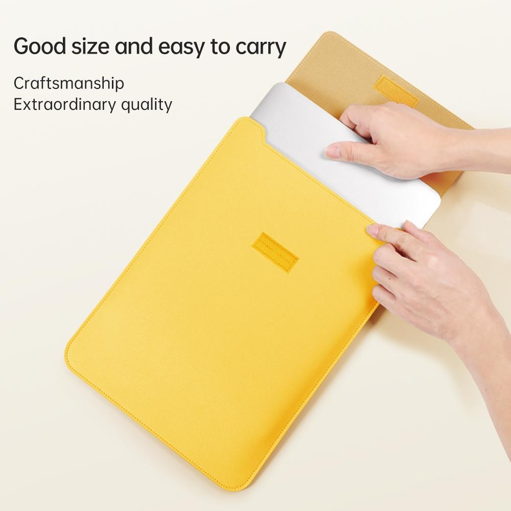 Lightweight 4-in-1 Leather Laptop Bag - 13 / 14 Inches Portable - Yellow