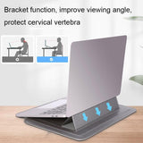 Multifunctional Laptop Bag Stand - Fits 13.3-14 Inches - Black - Gray