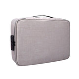 Waterproof Multi-layer Laptop Bag with Password Lock - Black