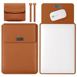 Lightweight 4-in-1 Leather Laptop Bag - 13 / 14 Inches Portable - Grey