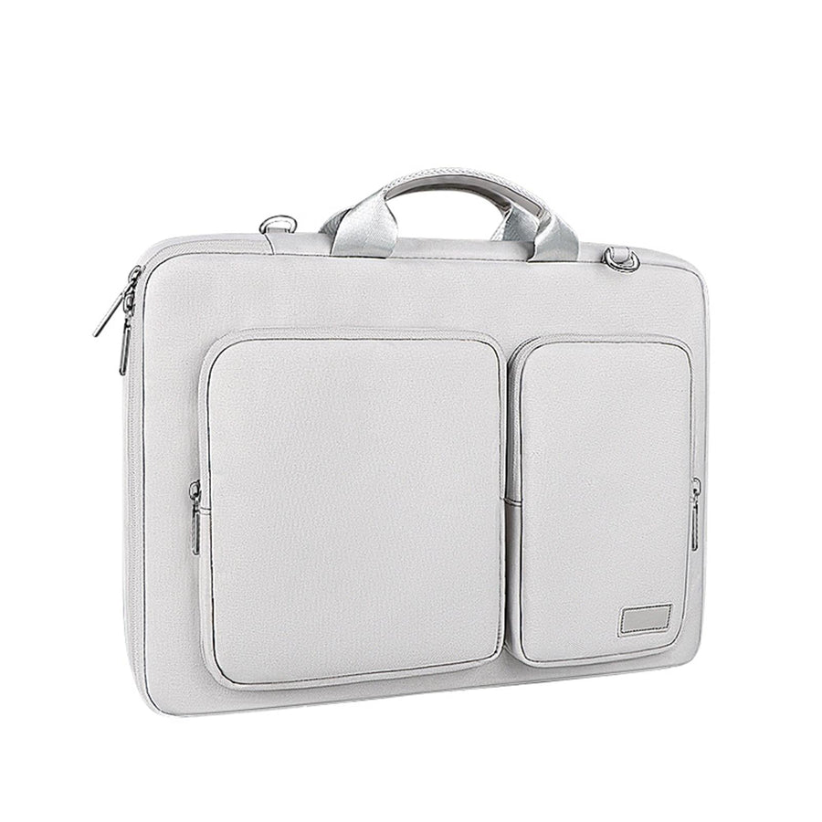 Thickened Polyester Laptop Bag - Fits 14.1-15.4 Inch Devices - Silver Gray