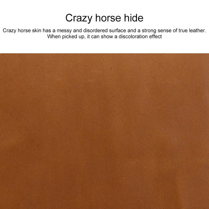 Premium Leather Business Laptop Bag With Zipper - Universal Fit - Coffee