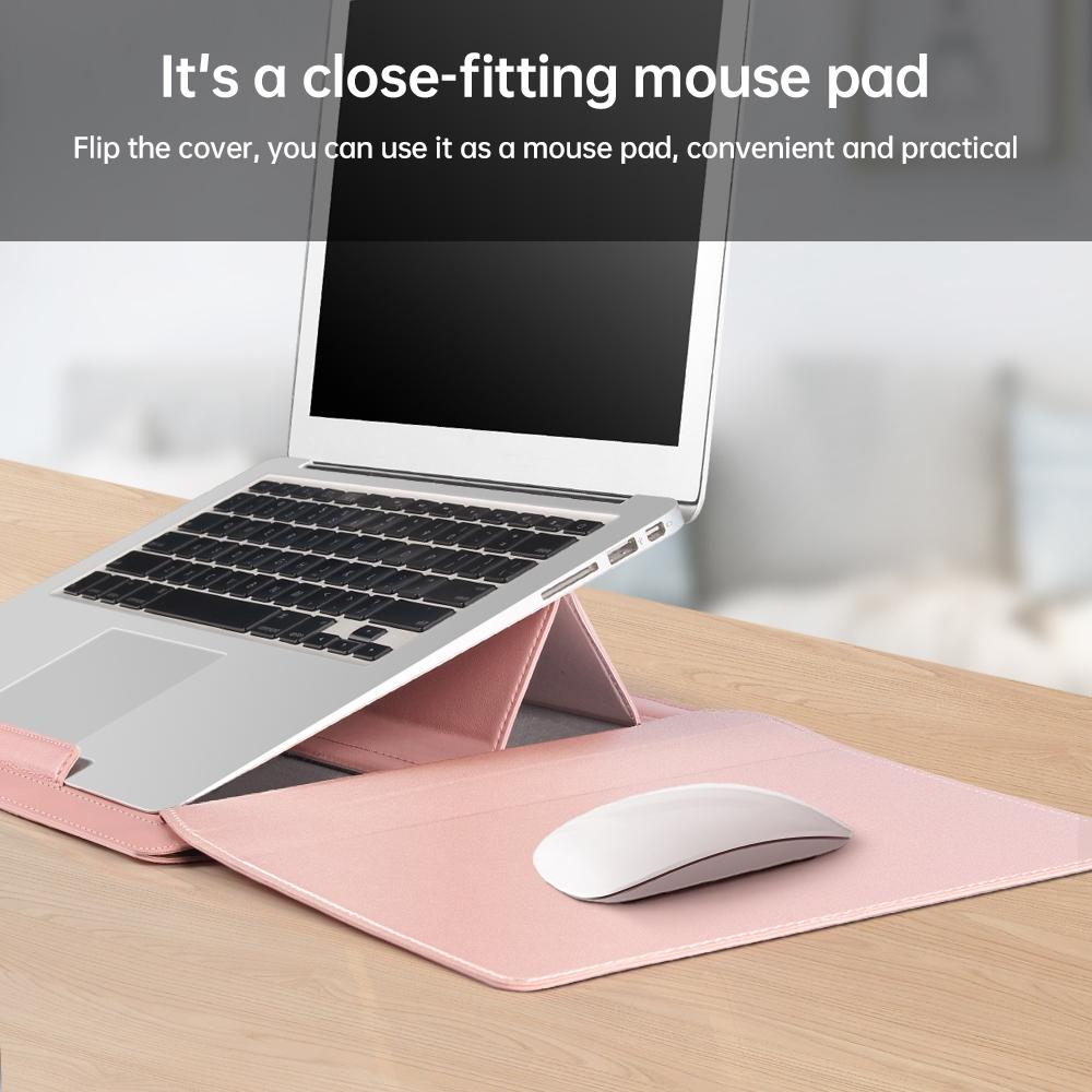 Versatile Laptop Bag with Mouse Pad Stand - Blue