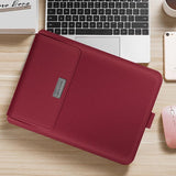 Universal 4-In-1 Laptop Bag Set Waterproof Pu Leather Handle Stand Pen Holder Winders Mouse & Charger Bags - 13 / 14 Inch - Dark Blue