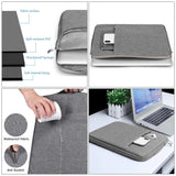 Universal Denim Laptop Bag for 15.4 Inch Notebooks - Fits Macbook Air / Pro - Portable & Stylish - 39.2x28.5x2cm - Dark Blue