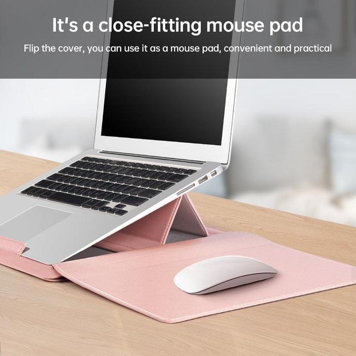Versatile Laptop Bag with Mouse Pad Stand - Red
