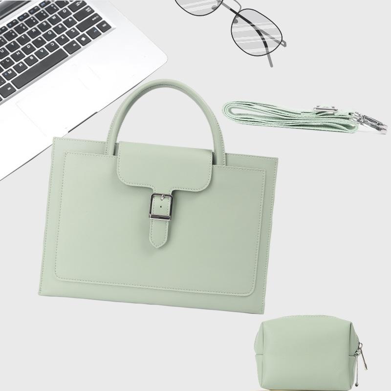 Waterproof Laptop Bag with Power Pack - 13 Inches Portable - Mint Green