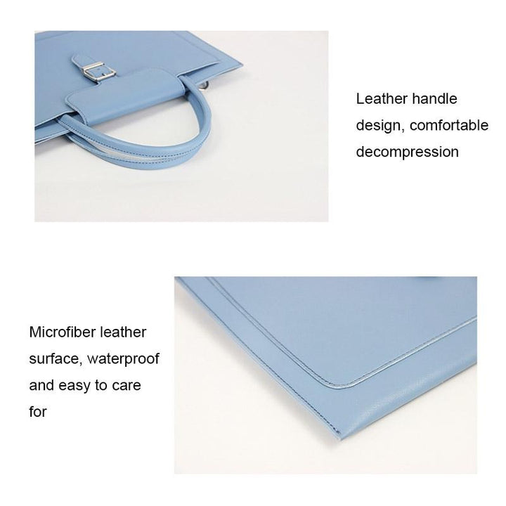 Waterproof Laptop Bag with Power Pack - 13 Inches Portable - Mint Green