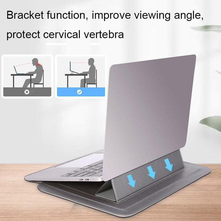 Multifunctional Laptop Bag Stand - Fits 13.3-14 Inches - Black - Black