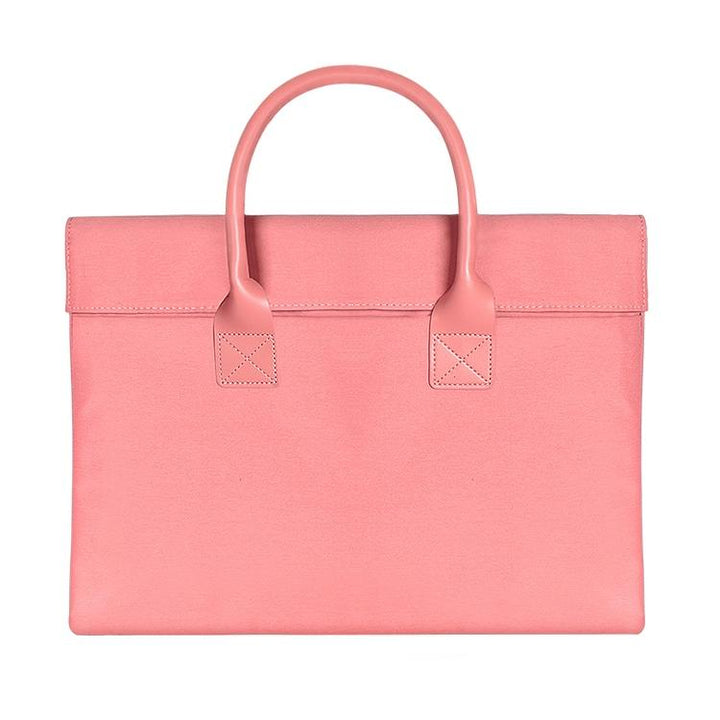 Universal 15.4 Soft Handle Laptop Bag for Macbook Samsung Sony Dell Alienware Chuwi Asus Hp - Portable & Wearable - Pink