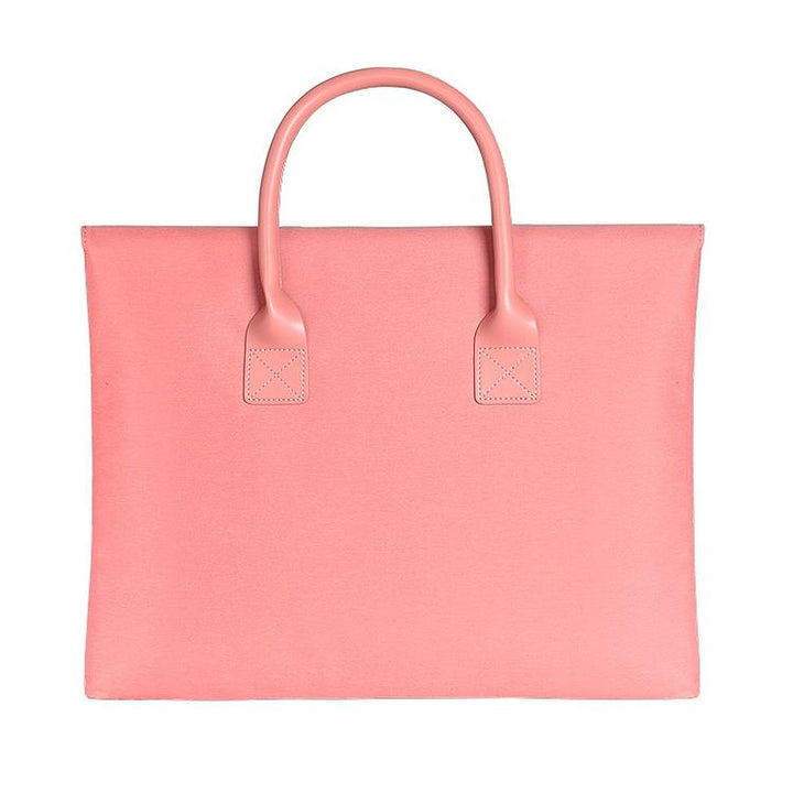 Universal 15.4 Soft Handle Laptop Bag for Macbook Samsung Sony Dell Alienware Chuwi Asus Hp - Portable & Wearable - Pink