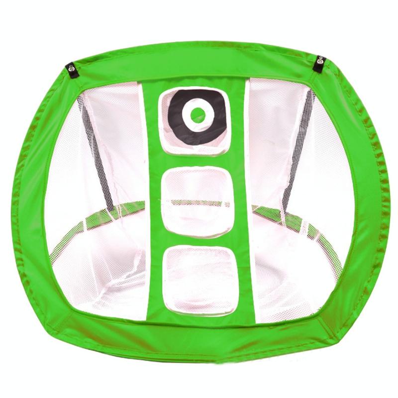 Foldable Square Golf Net for Indoor Practice - Green Black Net