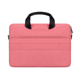 Waterproof Oxford Cloth Laptop Bag with Concealed Handle & Luggage Tie Rod - Pink