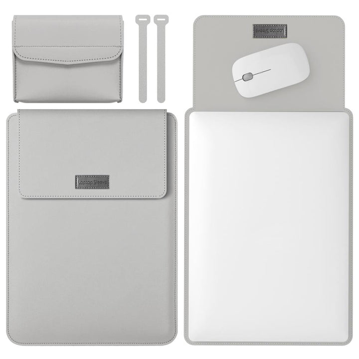 Lightweight 4-in-1 Leather Laptop Bag - 13 / 14 Inches Portable - Brown