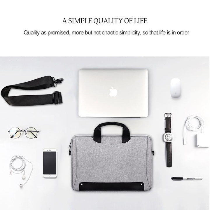 Waterproof Oxford Cloth Laptop Bag with Concealed Handle & Luggage Tie Rod - Pink