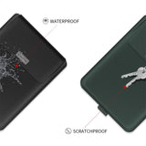 Universal 4-In-1 Laptop Bag Set Waterproof Pu Leather Handle Stand Pen Holder Winders Mouse & Charger Bags - 13 / 14 Inch - Green