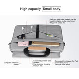 Stylish Zipper Laptop Bag with Shoulder Strap - Durable & Breathable - Dark Gray