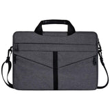 Stylish Zipper Laptop Bag with Shoulder Strap - Durable & Breathable - Dark Gray