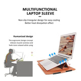 Universal Waterproof Laptop Bag Set With Handle Stand Pen Holder Winders Mouse & Charger Bags - Rose Gold