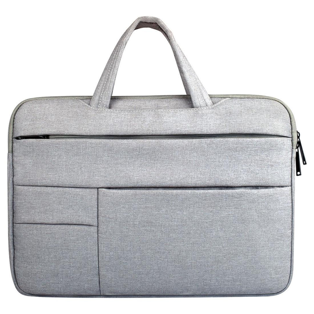 Portable Oxford Cloth Laptop Bag for 12 Devices - Multiple Pockets - Grey
