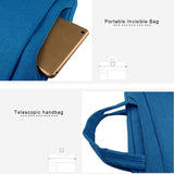 Portable Oxford Cloth Laptop Bag for 12 Devices - Multiple Pockets - Grey