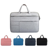Portable Oxford Cloth Laptop Bag for 12 Devices - Multiple Pockets - Grey