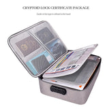 Waterproof Multi-layer Laptop Bag with Password Lock - Grey