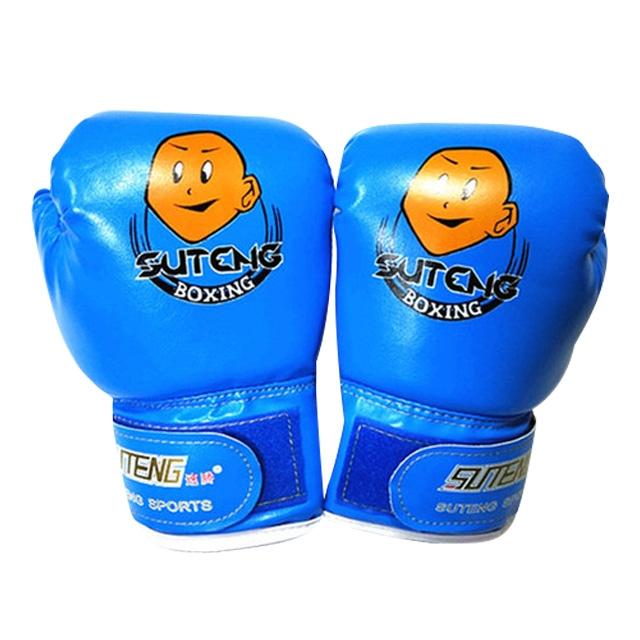 Children'S Cartoon Boxing Gloves - Pu Leather - Cartoon Blue