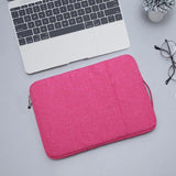 Universal Denim Laptop Bag for 15.4 Inch Notebooks - Fits Macbook Air / Pro - Portable & Stylish - 39.2x28.5x2cm - Magenta