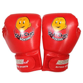 Children'S Cartoon Boxing Gloves - Pu Leather - Cartoon Red