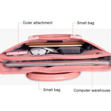 Universal 15.4 Soft Handle Laptop Bag for Macbook Samsung Sony Dell Alienware Chuwi Asus Hp - Portable & Wearable - Navy Blue