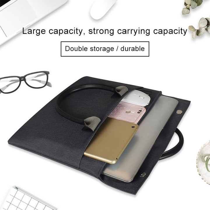 Universal 15.4 Soft Handle Laptop Bag for Macbook Samsung Sony Dell Alienware Chuwi Asus Hp - Portable & Wearable - Navy Blue