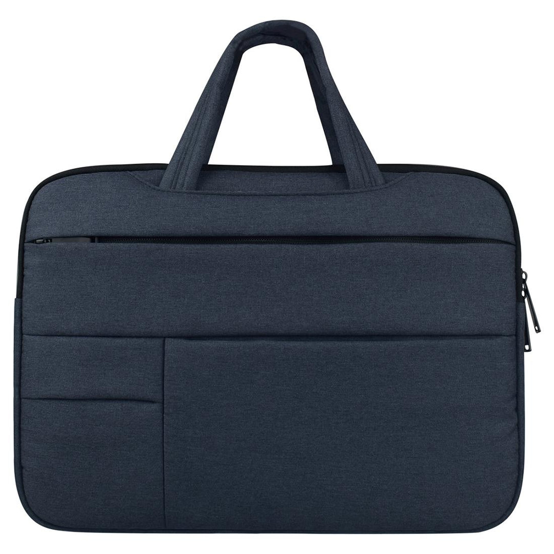 Portable Oxford Cloth Laptop Bag for 12 Devices - Multiple Pockets - Navy
