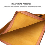 Premium Leather Business Laptop Bag With Zipper - Universal Fit - Brown