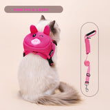 Ondoing Pet Saddle Bag Dog Harness Backpack Hiking Traveling Outdoor Bags Cute Costume (Yellow duck bag with leash set)M