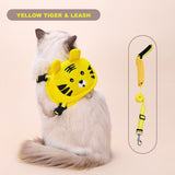 Ondoing Pet Saddle Bag Dog Harness Backpack Hiking Traveling Outdoor Bags Cute Costume (Yellow duck bag with leash set)M