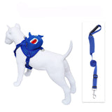 Ondoing Pet Saddle Bag Dog Harness Backpack Hiking Traveling Outdoor Bags Cute Costume (Yellow duck bag with leash set)M