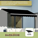 Motorised Outdoor Folding Arm Awning 4x3m Black | King of Knives e-store