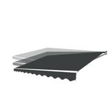Motorised Outdoor Folding Arm Awning Retractable Sunshade Canopy Grey 5.0m x 2.5m