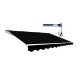 Motorised Retractable Folding Arm Awning 5x3m Black Outdoor Shade | King of Knives e-store