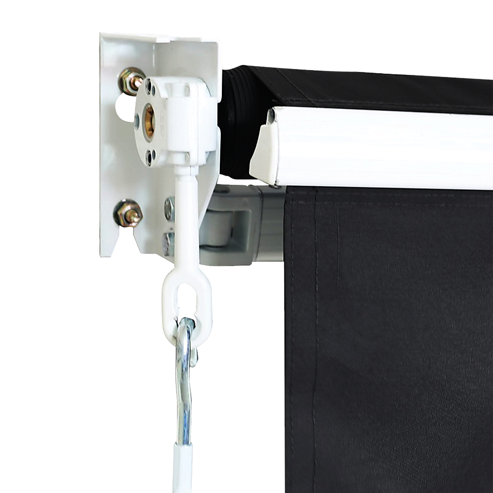 Motorised Retractable Folding Arm Awning 5x3m Black Outdoor Shade | King of Knives e-store