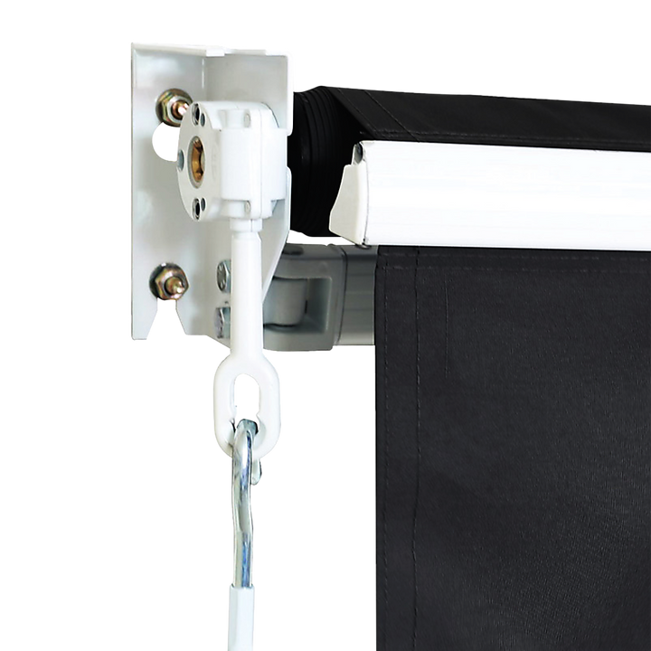Motorised Retractable Folding Arm Awning 5x3m Black Outdoor Shade | King of Knives e-store