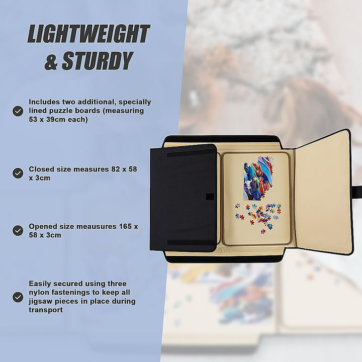 Portable Jigsaw 1000 Pieces Board Puzzle Storage Carry Safe Case Carrier